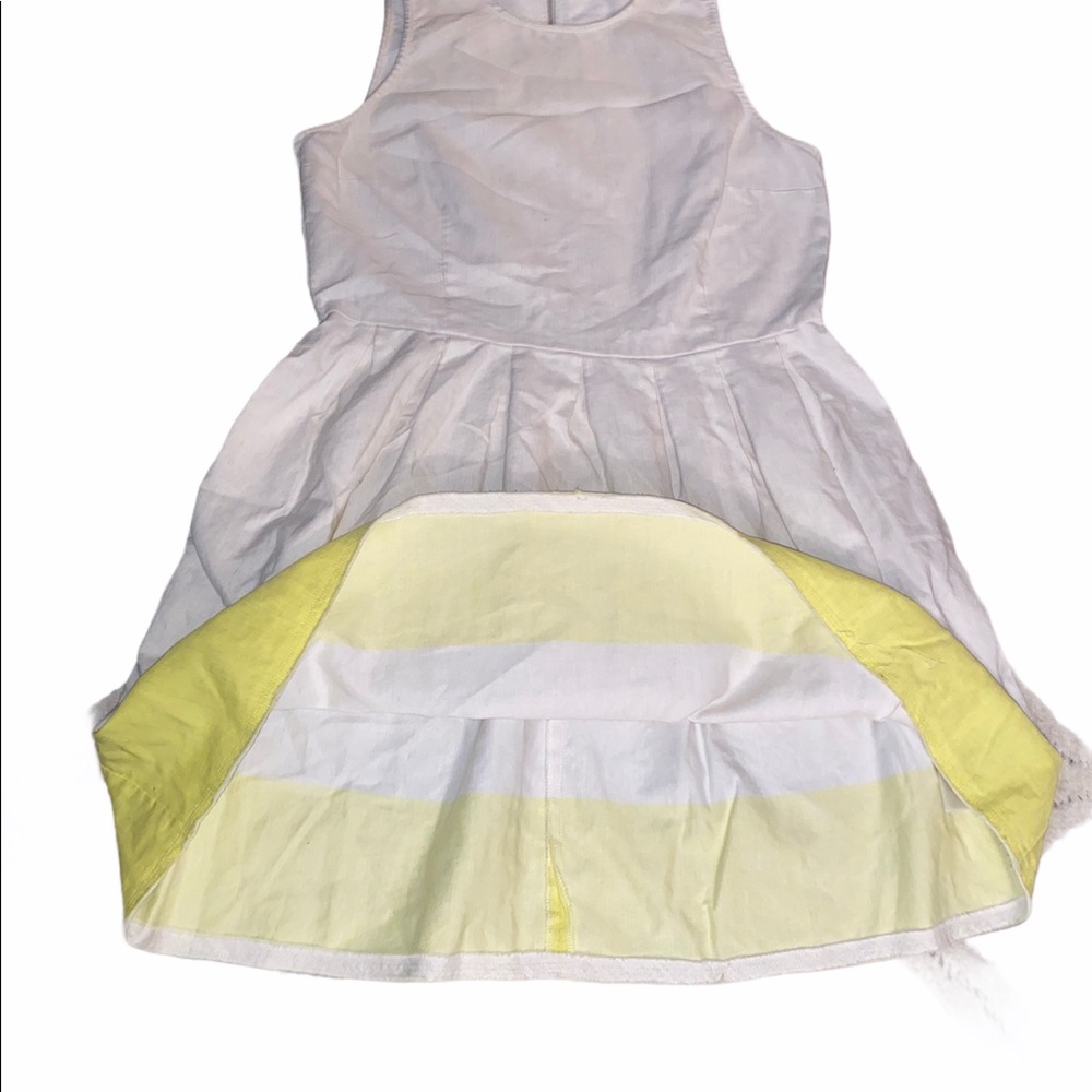 Size 12 Gap Linen Blend Dress with Yellow Trim - Picture 7 of 11
